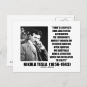 Nikola Tesla Scientists Gleichung Kein Beziehungsq Postkarte (Vorne/Hinten)