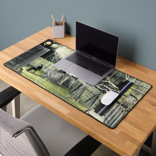 Nikola Tesla sitzt neben seiner hohen Spannung Schreibtischunterlage (Büro 2)