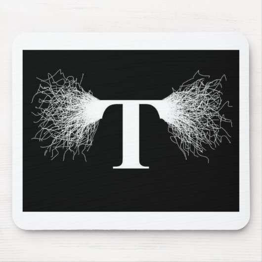 Nikola Tesla - Tesla Spule - Blitz Mousepad (Vorne)