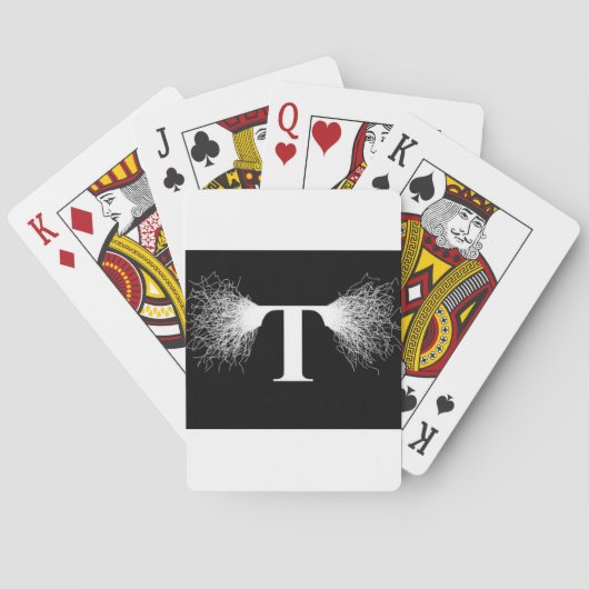 Nikola Tesla - Tesla Spule - Blitz Spielkarten (Rückseite)