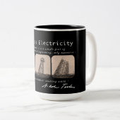 Nikola Tesla-Turm Zweifarbige Tasse (VorderseiteRechts)