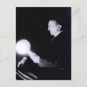 Nikola Tesla um 1898. Postkarte