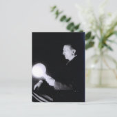 Nikola Tesla um 1898. Postkarte (Stehend Vorderseite)