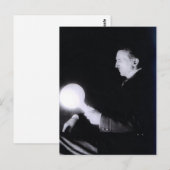 Nikola Tesla um 1898. Postkarte (Vorne/Hinten)