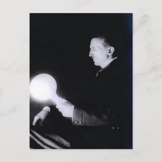 Nikola Tesla um 1898. Postkarte (Vorderseite)