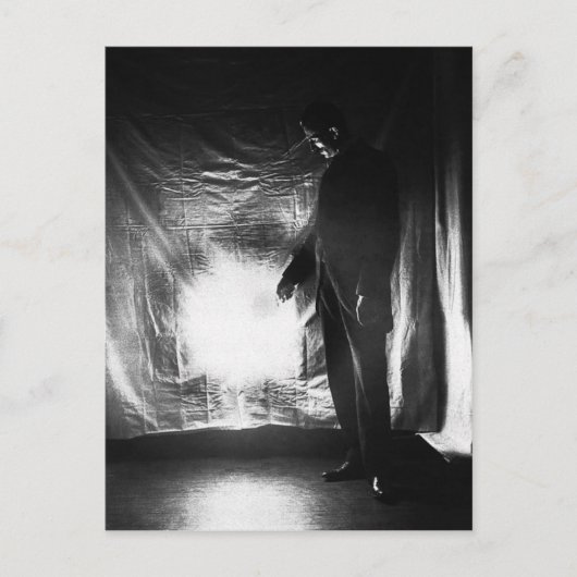 Nikola Tesla um die 1890er Postkarte (Vorderseite)