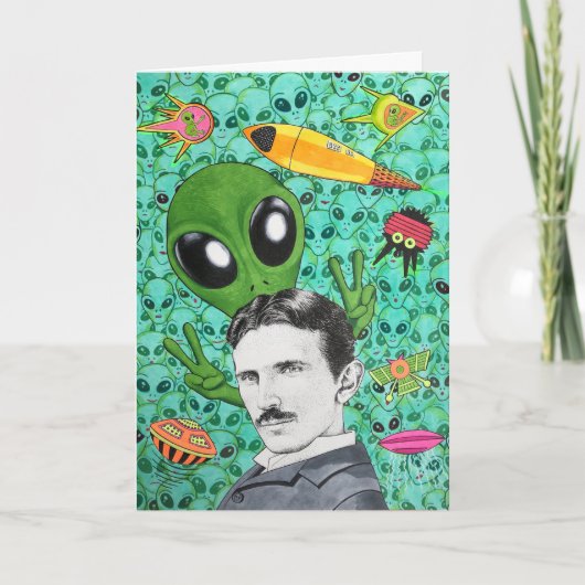 Nikola Tesla und die Außerirdischen Karte (Vorderseite)