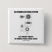 Nikola Tesla Wechselstrom-Dynamo-elektrisches Button (Vorderseite)