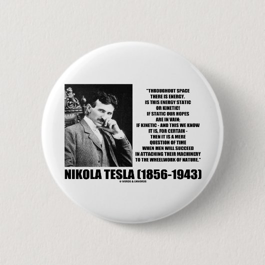 Nikola Tesla Wheelwork der Natur-kinetischen Button (Vorderseite)