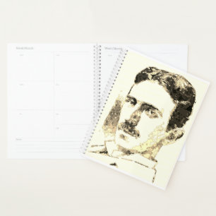 Nikola Tesla Zeichnete in Sepia Planer