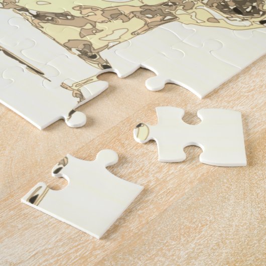 Nikola Tesla Zeichnete in Sepia Puzzle (Seite)