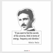 Nikola Tesla Zitat Aufkleber (Blatt)