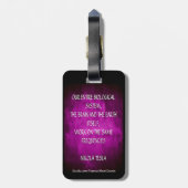 Nikola Tesla Zitat - Gleiche Frequenzen Gepäckanhänger (Rückseite vertikal)