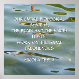 NIKOLA TESLA ZITAT - GLEICHE FREQUENZEN - POSTER
