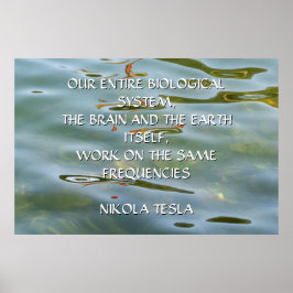 NIKOLA TESLA ZITAT - GLEICHE FREQUENZEN - POSTER