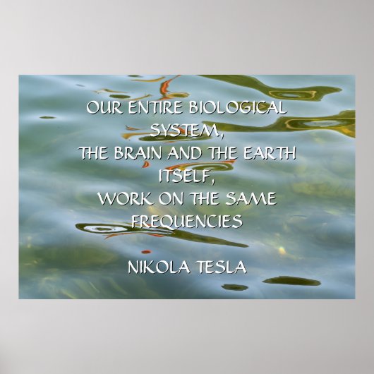 NIKOLA TESLA ZITAT - GLEICHE FREQUENZEN - POSTER (Vorne)