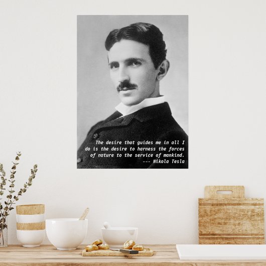 Nikola Tesla Zitat Poster (Küche)