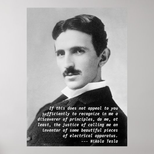 Nikola Tesla Zitat Poster (Vorne)
