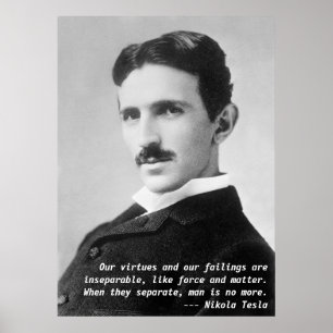 Nikola Tesla Zitat Poster