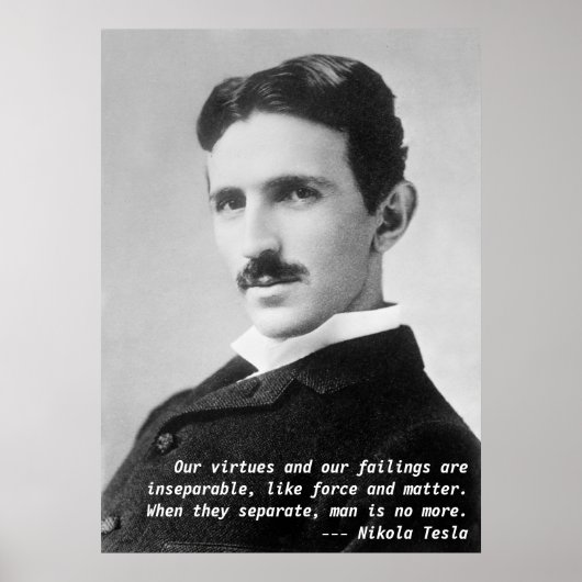Nikola Tesla Zitat Poster (Vorne)
