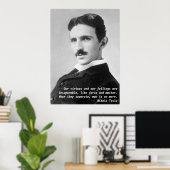Nikola Tesla Zitat Poster (Heimbüro)