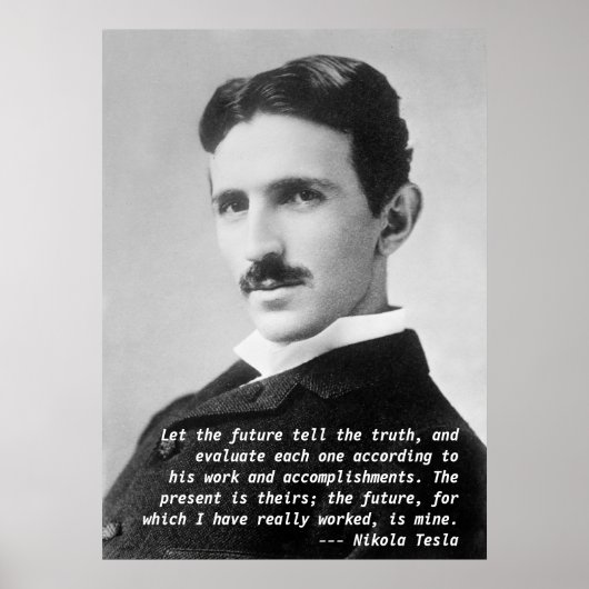Nikola Tesla Zitat Poster (Vorne)
