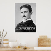 Nikola Tesla Zitat Poster (Küche)