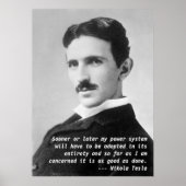 Nikola Tesla Zitat Poster (Vorne)