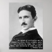 Nikola Tesla Zitat Poster (Vorne)