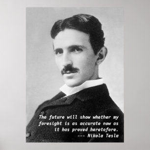 Nikola Tesla Zitat Poster
