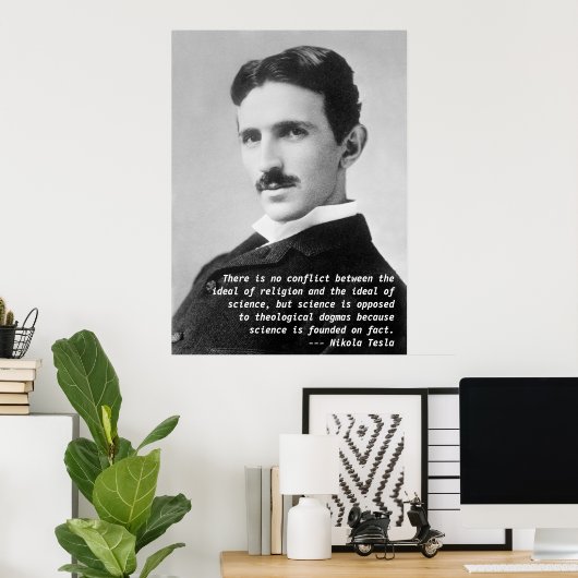 Nikola Tesla Zitat Poster (Heimbüro)