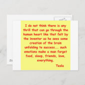 Nikola tesla Zitat Postkarte (Vorne/Hinten)
