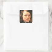 Nikolai Gogol Portrait Square Sticker (Tasche)