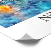 Nikolaifleet Hamburg Deutschland Travel Watercolor Poster (Ecke)