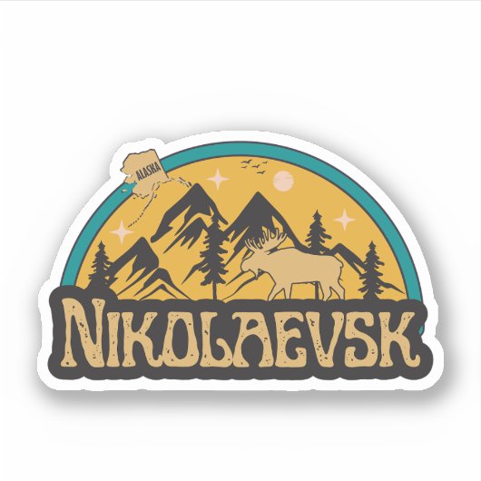 Nikolajewitsch, Alaska-Aufkleber Aufkleber (Vorderseite)