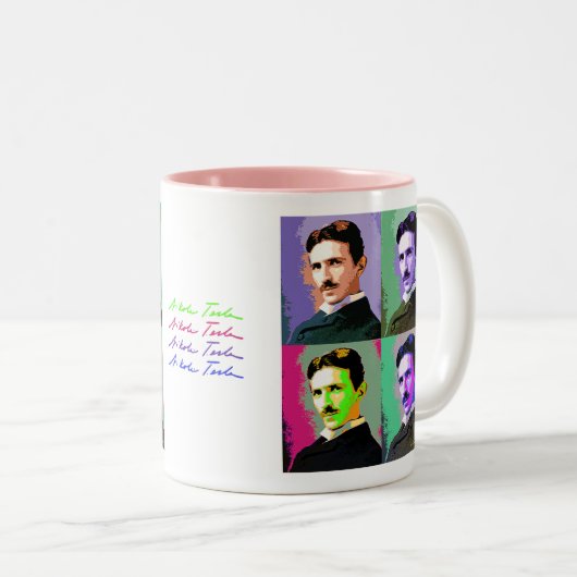 NikolaTesla Zweifarbige Tasse (VorderseiteRechts)