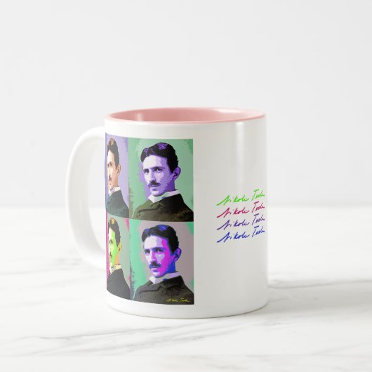 NikolaTesla Zweifarbige Tasse (Vorderseite Links)