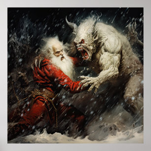 Nikolaus gegen Krampus Poster