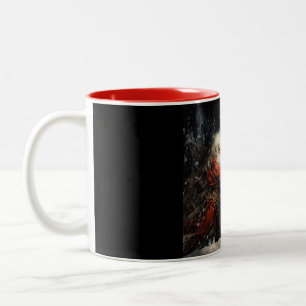 Nikolaus gegen Krampus Zweifarbige Tasse