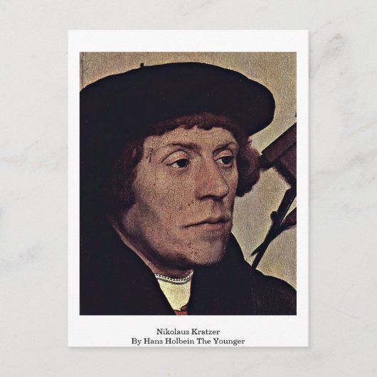 Nikolaus Kratzer von Hans Holbein die Jüngsten Postkarte (Vorderseite)