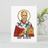 Nikolaus-Orthodoxe Heilige Ikone Einladung (Stehend Vorderseite)