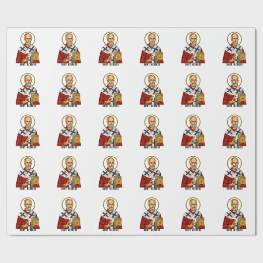 Nikolaus-Orthodoxe Heilige Ikone Geschenkpapier (Flach)