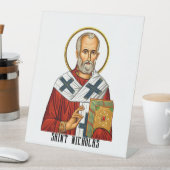 Nikolaus-Orthodoxe Heilige Ikone Sockelschild (In Situ)