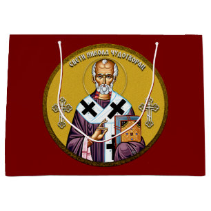 Nikolaus-Orthodoxe Ikone 02 Große Geschenktüte