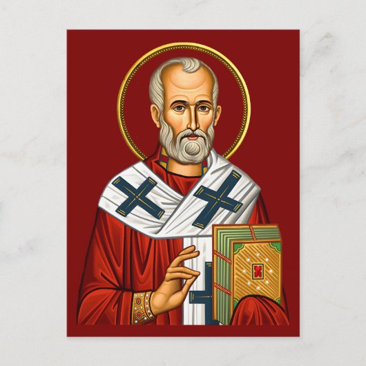 Nikolaus-Orthodoxe Ikone 04 Postkarte (Vorderseite)