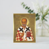 Nikolaus-Orthodoxe Ikone 10 Postkarte (Stehend Vorderseite)