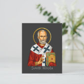 Nikolaus-Orthodoxen serbischen Buchstaben Ikone (Stehend Vorderseite)