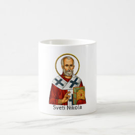 Nikolaus-Orthodoxen serbischen Buchstaben Ikone Kaffeetasse