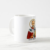 Nikolaus-Orthodoxen serbischen Buchstaben Ikone Kaffeetasse (Vorderseite Links)