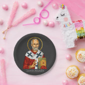 Nikolaus-Orthodoxen serbischen Buchstaben Ikone Pappteller (Party)